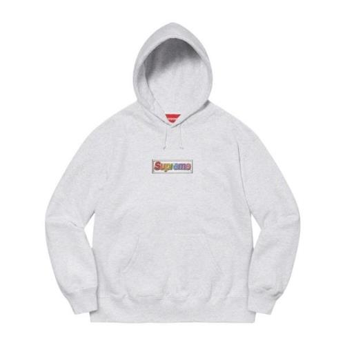 Limited Edition Bling Box Logo Hoodie Supreme , Gray , Heren