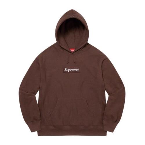 Beperkte oplage Box Logo Hoodie Donkerbruin Supreme , Brown , Heren