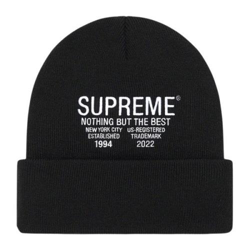 Zwarte Beanie Hoed Limited Edition Supreme , Black , Unisex