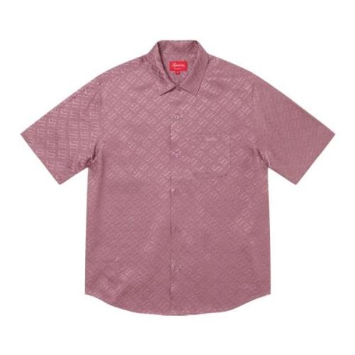 Beperkte Oplage Zijden Monogram Shirt Supreme , Purple , Heren