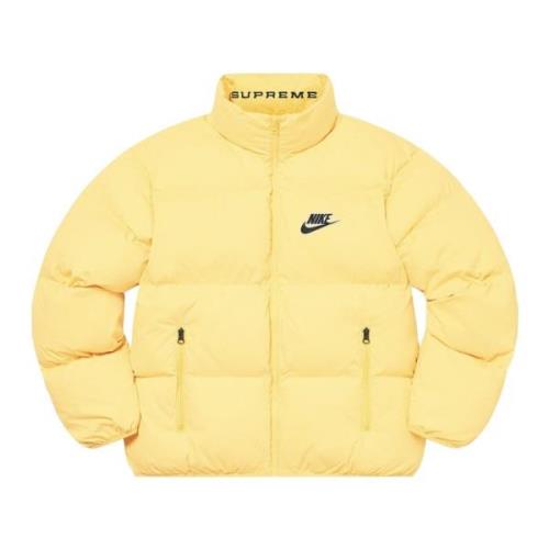 Beperkte Oplage Omkeerbare Puffy Jas Geel Nike , Yellow , Heren