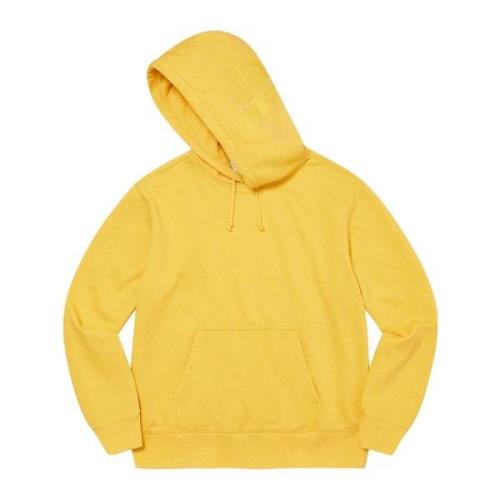 Limited Edition Pigment Printed Hoodie Geel Supreme , Yellow , Heren