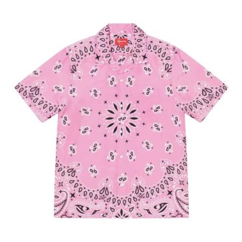 Bandana Zijde Shirt Roze Limited Edition Supreme , Pink , Heren