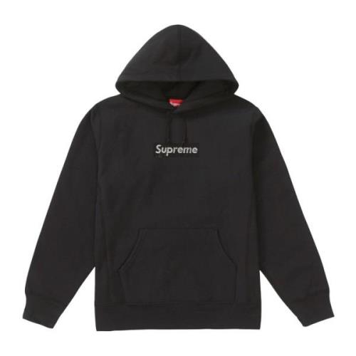 Beperkte Oplage Swarovski Zwarte Hoodie Supreme , Black , Heren