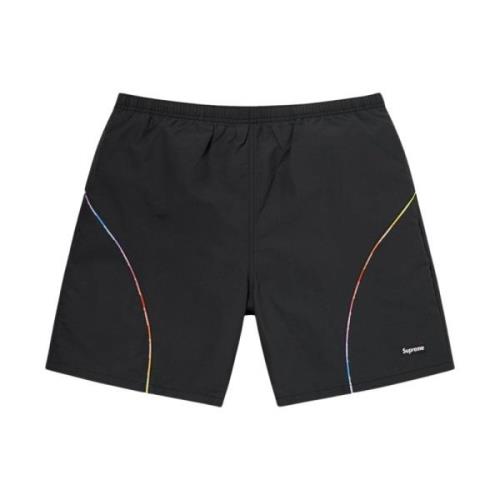 Gradient Piping Water Shorts Supreme , Black , Heren