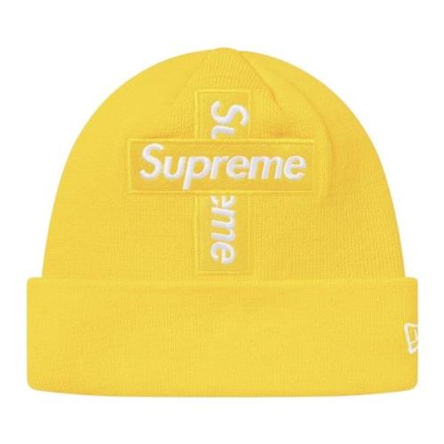 Limited Edition Cross Box Logo Beanie Supreme , Yellow , Unisex