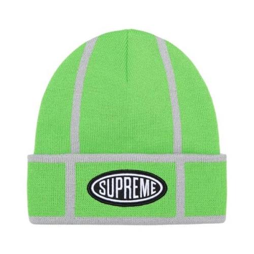 Limited Edition Lime Grid Beanie Supreme , Green , Unisex