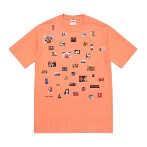 Klassieke Katoenen Grafische Tee Perzik Supreme , Orange , Heren