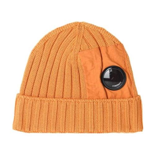 Beanie Hoed, Blijf Warm en Stijlvol C.p. Company , Orange , Heren