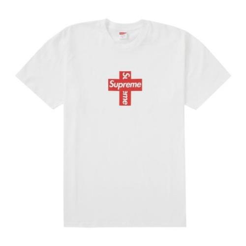 Limited Edition Cross Box Logo Tee Supreme , White , Heren