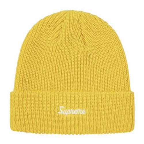 Gele Loose Gauge Beanie Limited Edition Supreme , Yellow , Unisex