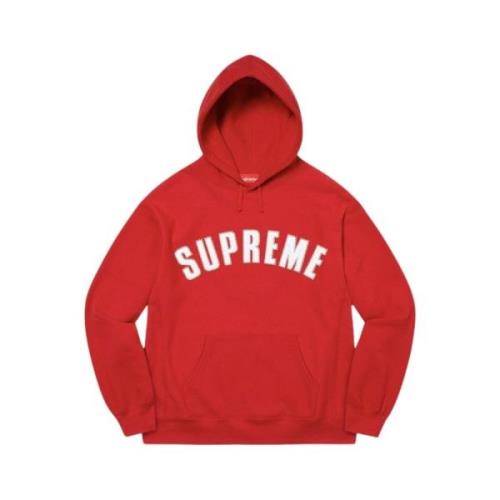 Beperkte Oplage Parel Logo Hoodie Rood Supreme , Red , Heren