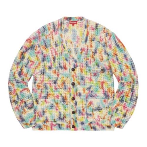 Tie Dye Wafel Gebreide Vest Supreme , Multicolor , Heren