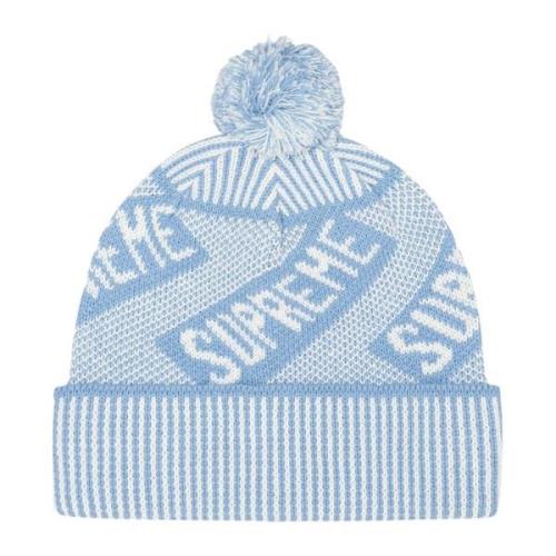 Beperkte oplage Banner Beanie Lichtblauw Supreme , Blue , Unisex