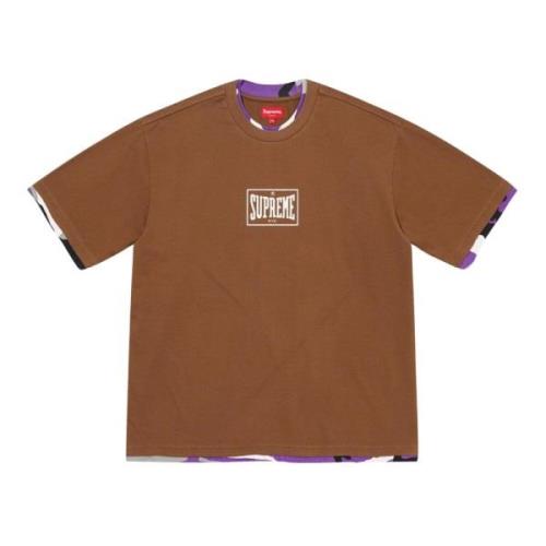 Gelaagd Bruin Katoenen T-shirt Supreme , Brown , Heren