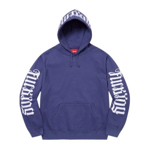 Limited Edition Ambigram Hoodie Navy Supreme , Blue , Heren