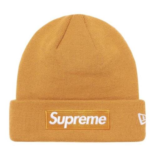 Beperkte oplage Box Logo Beanie Licht Mosterd Supreme , Brown , Unisex