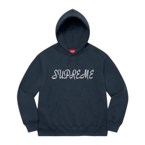 Beperkte oplage Script Hoodie Navy Supreme , Blue , Heren