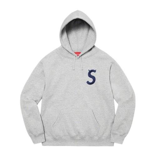 Beperkte Oplage Logo Hoodie Heather Grey Supreme , Gray , Heren