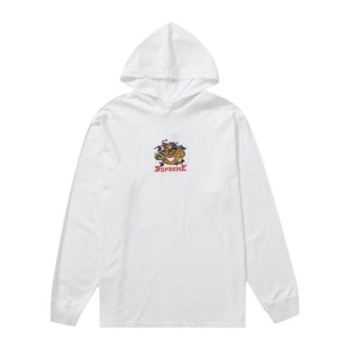 Draken Hooded Longsleeve Top Supreme , White , Heren