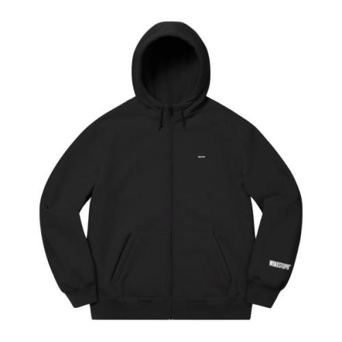 Zwarte Windstopper Rits Hoodie Supreme , Black , Heren