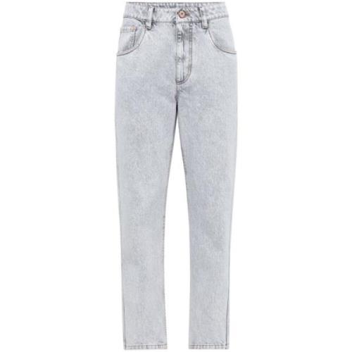 Stijlvolle Jeans voor Mannen Brunello Cucinelli , Gray , Dames