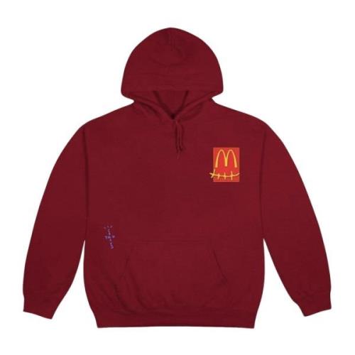 Burgundy Utopia Sticker Hoodie Limited Edition Travis Scott , Red , He...