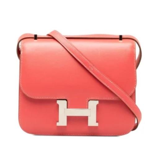 Pre-owned Leather shoulder-bags Hermès Vintage , Pink , Dames