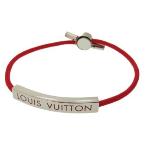 Pre-owned Fabric bracelets Louis Vuitton Vintage , Red , Dames