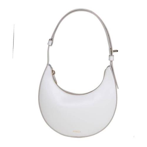 Marshmallow Mini Leren Hobo Schoudertas Furla , White , Dames