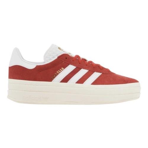 Bold Red Gazelle Limited Edition Sneakers Adidas , White , Heren