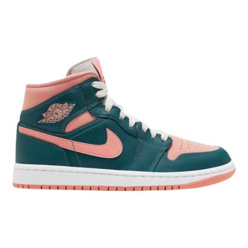 Donker Teal Groen Air Jordan 1 Mid Nike , Multicolor , Heren