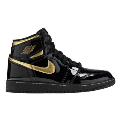 Beperkte Oplage Retro Hoog Zwart Goud Nike , Black , Dames