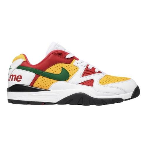 Beperkte oplage Lage Supreme Sneakers Wit Geel Rood Nike , Multicolor ...