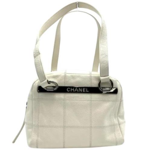 Pre-owned Leather chanel-bags Chanel Vintage , White , Dames