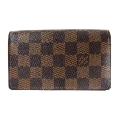 Pre-owned Leather wallets Louis Vuitton Vintage , Brown , Dames