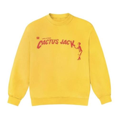 Cactus Jack Crewneck Limited Edition Travis Scott , Yellow , Heren