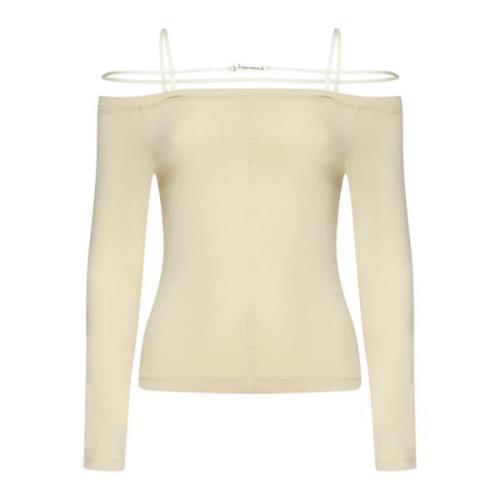 Stijlvolle T-shirts en Polos Jacquemus , Beige , Dames