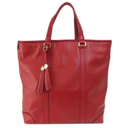 Pre-owned Leather totes Gucci Vintage , Red , Dames