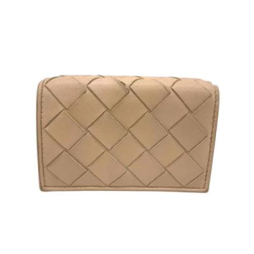 Pre-owned Leather wallets Bottega Veneta Vintage , Beige , Dames