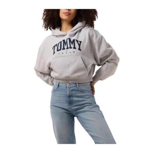 Varsity 1 Hoodie in Lichtgrijs Tommy Jeans , Gray , Dames