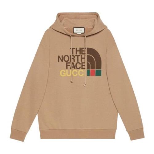 Beperkte oplage Katoenen Hoodie Bruin Gucci , Brown , Heren