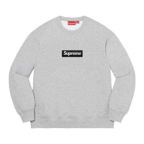 Limited Edition Crewneck Heather Grey Supreme , Gray , Heren