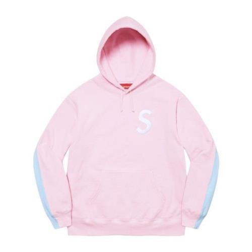 Beperkte oplage S Logo Split Hoodie Roze Supreme , Pink , Heren