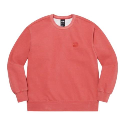 Beperkte oplage Pigment Gedrukte Crewneck Rood Supreme , Red , Heren