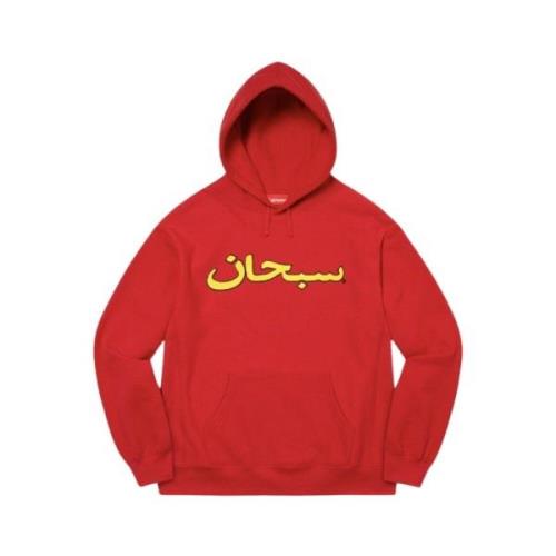 Arabisch Logo Hoodie Beperkte Oplage Rood Supreme , Red , Heren