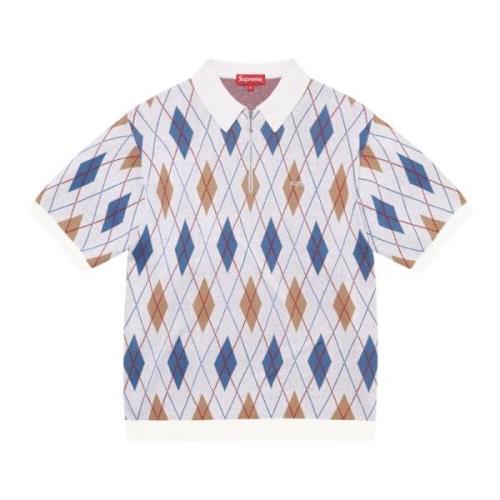 Argyle Zip Polo Limited Edition Supreme , Multicolor , Heren