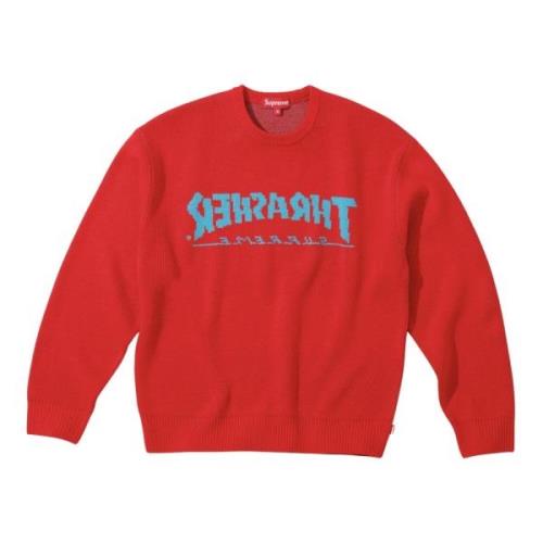 Beperkte Editie Rode Thrasher Sweater Supreme , Red , Heren