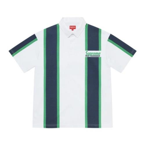 Vintage Rugby Streep Shirt Wit Supreme , White , Heren