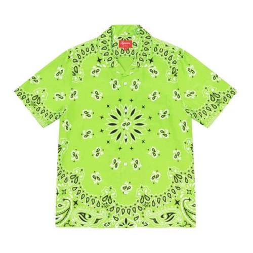 Limited Edition Bandana Zijden Shirt Supreme , Green , Heren